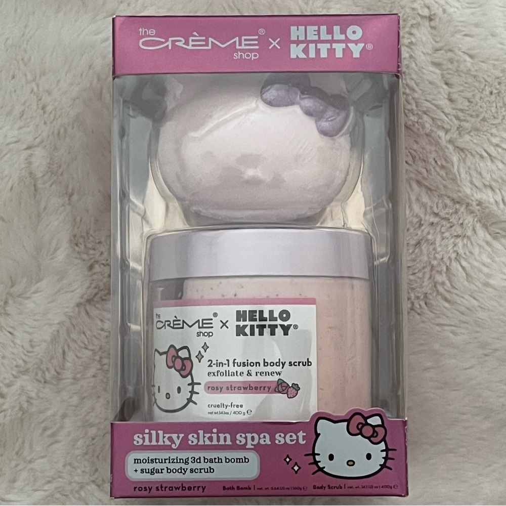 The Crème Shop X Hello Kitty By Sanrio Silky Skin Spa Set Rosy Strawberry - Picture 3 of 8
